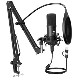Mikrofon Maono A04E microphone with tripod (black)