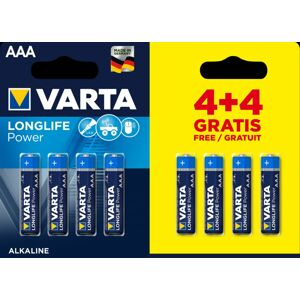 Varta mikrotužková baterie Aaa Longlife Power 8 Aaa (4+4)