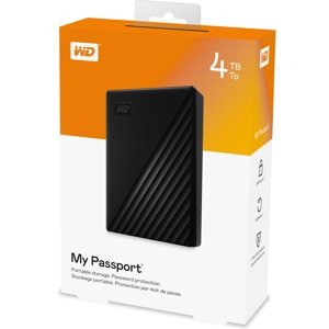 Wd externí paměťový disk My Passport 4Tb, černá