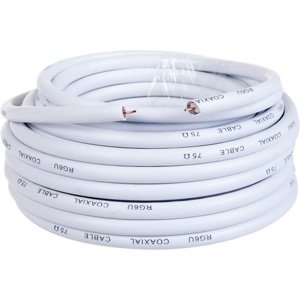 Aq koaxiální kabel Kvx100 - anténní koax kabel 10,0 m, průměr 6,8 mm, 75 ohm, bez konektorů